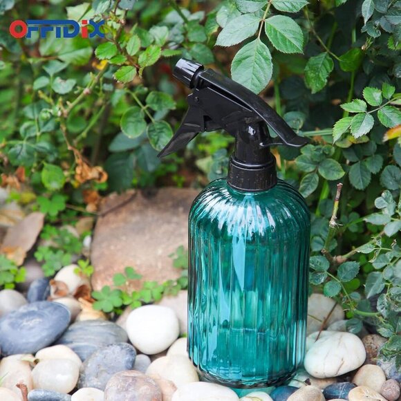 Glass Spray Bottle, Plant Mister with Adjustable Nozzle 0.4L/13.5oz Pressure Wat - Picture 6 of 7
